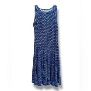 Haani Navy and White Polka Dot Dress Medium